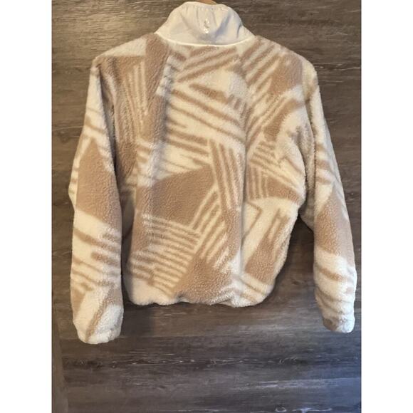 Free People FP Movement Rocky Ridge Fleece Button Front Jacket XS Cream NEW - Picture 9 of 10
